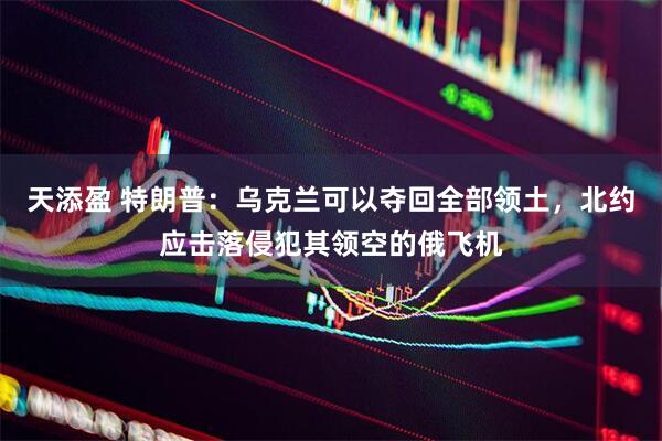 天添盈 特朗普：乌克兰可以夺回全部领土，北约应击落侵犯其领空的俄飞机