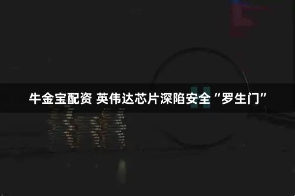 牛金宝配资 英伟达芯片深陷安全“罗生门”